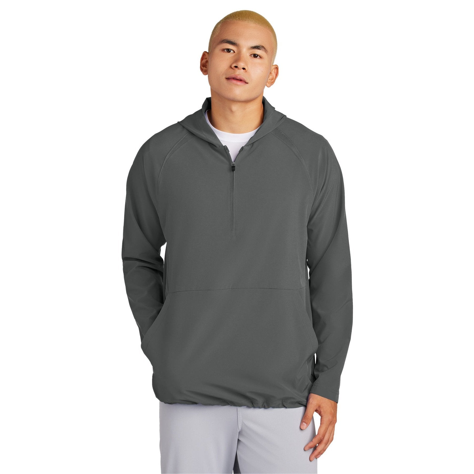 Sport-Tek-Sport-Tek® Repeat 1/2-Zip Long Sleeve Hooded Jacket JST488-MedTech-4